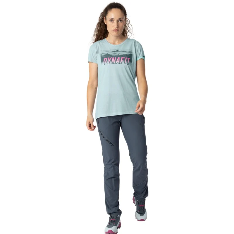 Dynafit Transalper Graphic S/S Damen Funktionsshirt cloud-blue