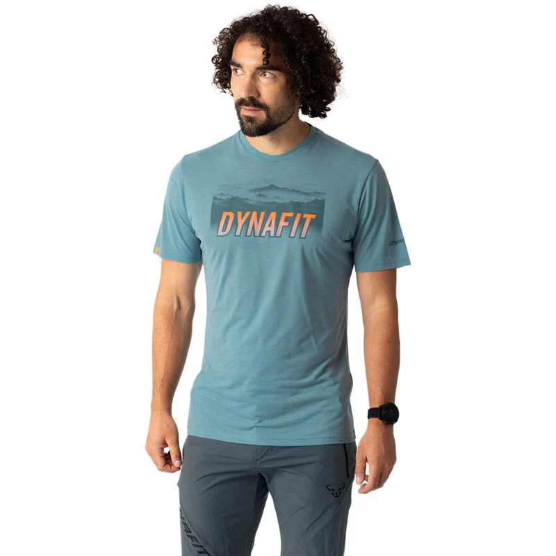 Dynafit Transalper Graphic S/S Herren Funktionsshirt smoke-blue