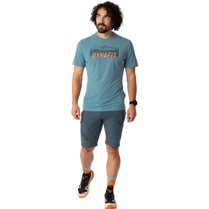 Dynafit Transalper Graphic S/S Herren Funktionsshirt smoke-blue