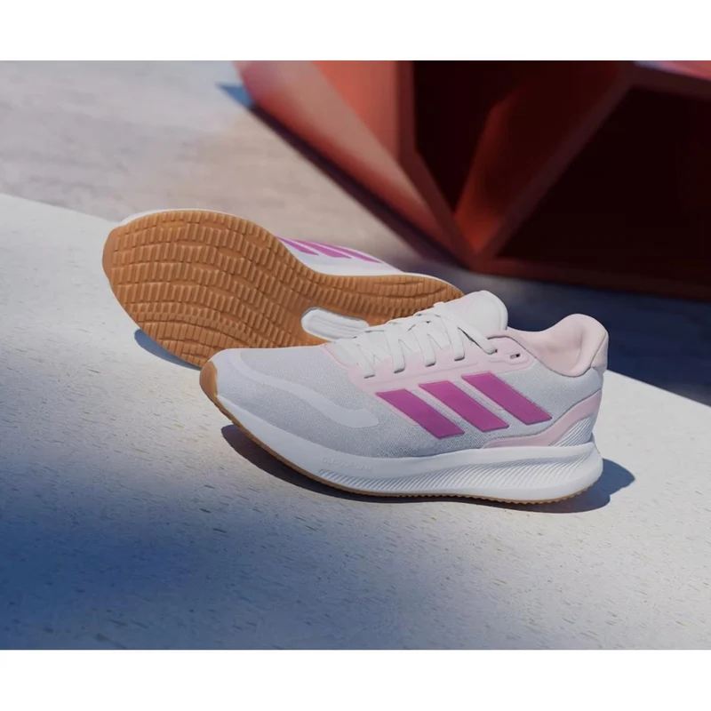 Adidas Runfalcon 5 Schuh Kids cloud white / clear pink / gum