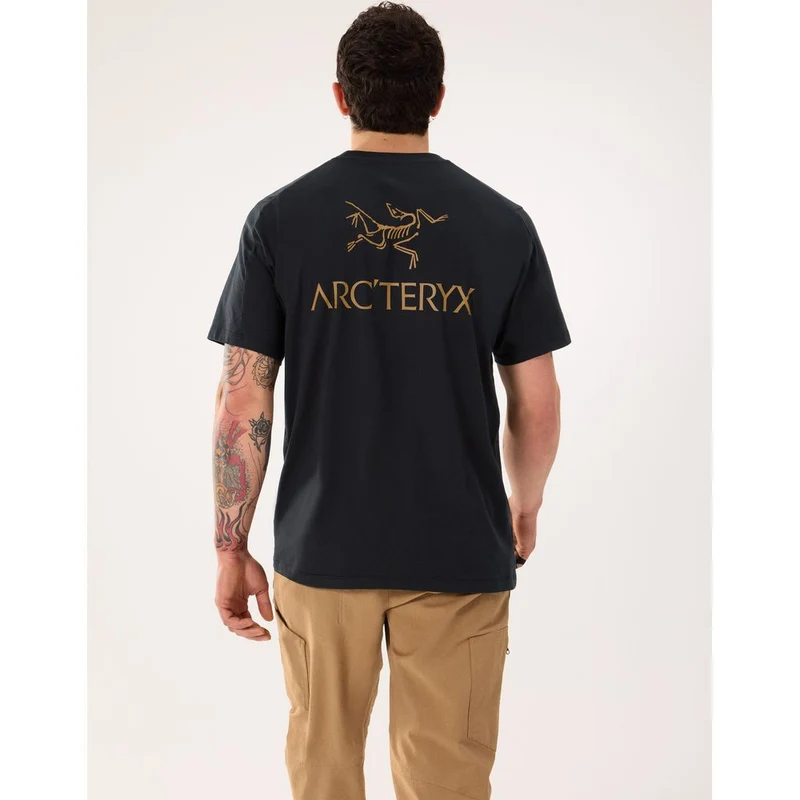 Arcteryx Kragg SL Cotton Bird Word SS Herren T-Shirt 24k-black