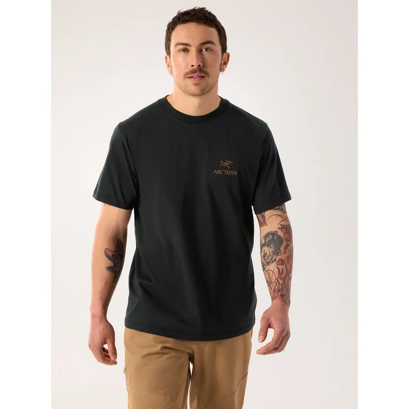 Arcteryx Kragg SL Cotton Bird Word SS Herren T-Shirt 24k-black