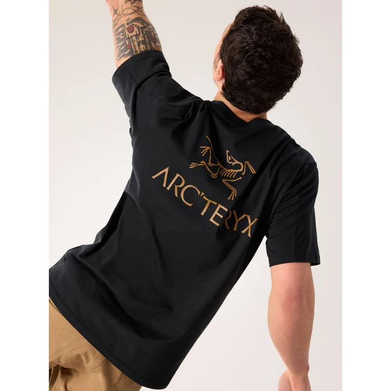 Arcteryx Kragg SL Cotton Bird Word SS Herren T-Shirt 24k-black