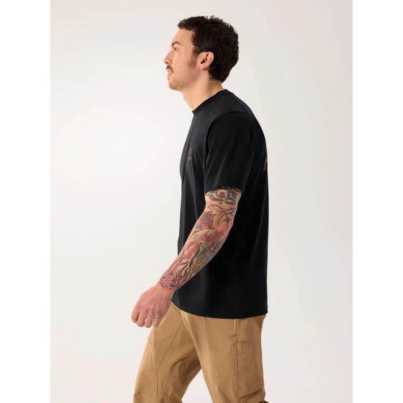 Arcteryx Kragg SL Cotton Bird Word SS Herren T-Shirt 24k-black