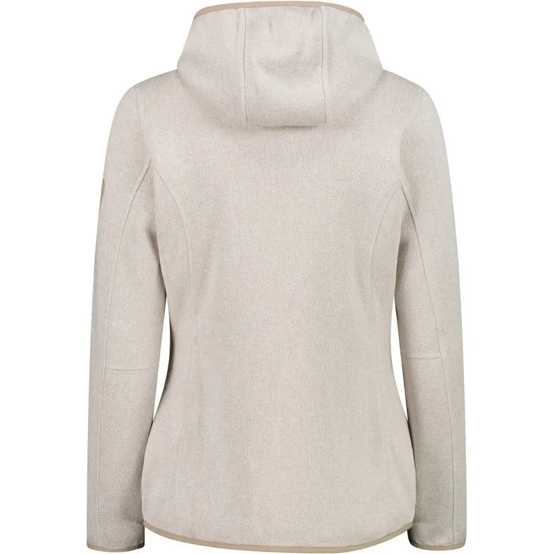 CMP Jacket Fix Hood Damen Fleecejacke vaniglia bianco