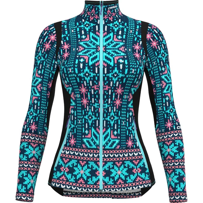 Crazy Idea Pull Wonder Magic Damen Midlayer snowflake