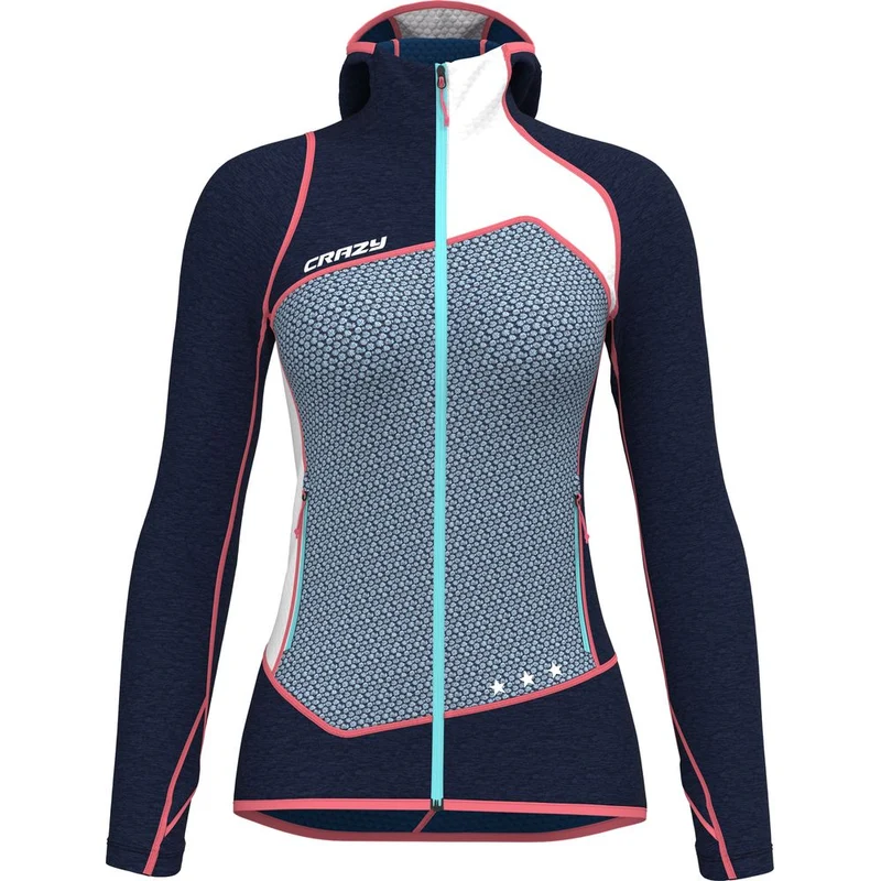 Crazy Idea Pull Ionic Damen Midlayer chewing gum blue