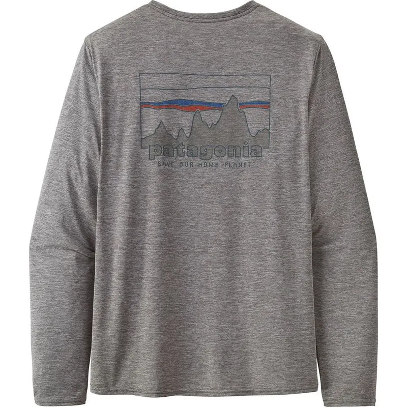 Patagonia M's L/s Cap Cool Daily Graphic Herren Langarmshirt '73 skyline: feather grey