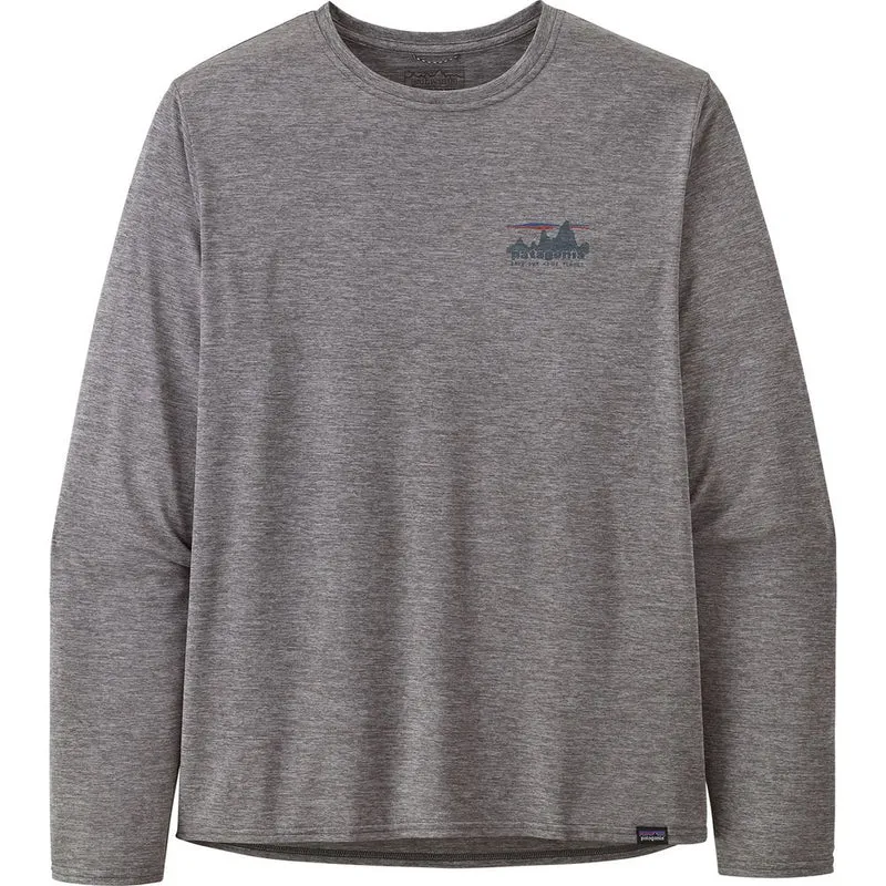 Patagonia M's L/s Cap Cool Daily Graphic Herren Langarmshirt '73 skyline: feather grey