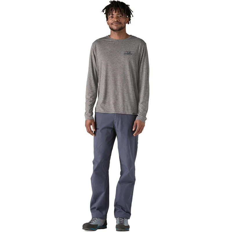 Patagonia M's L/s Cap Cool Daily Graphic Herren Langarmshirt '73 skyline: feather grey