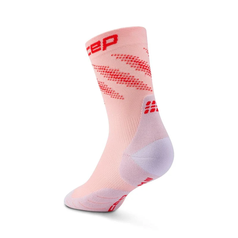 CEP Core Run Edt. Elliptic Compression Socks Mid Cut Women pink / red