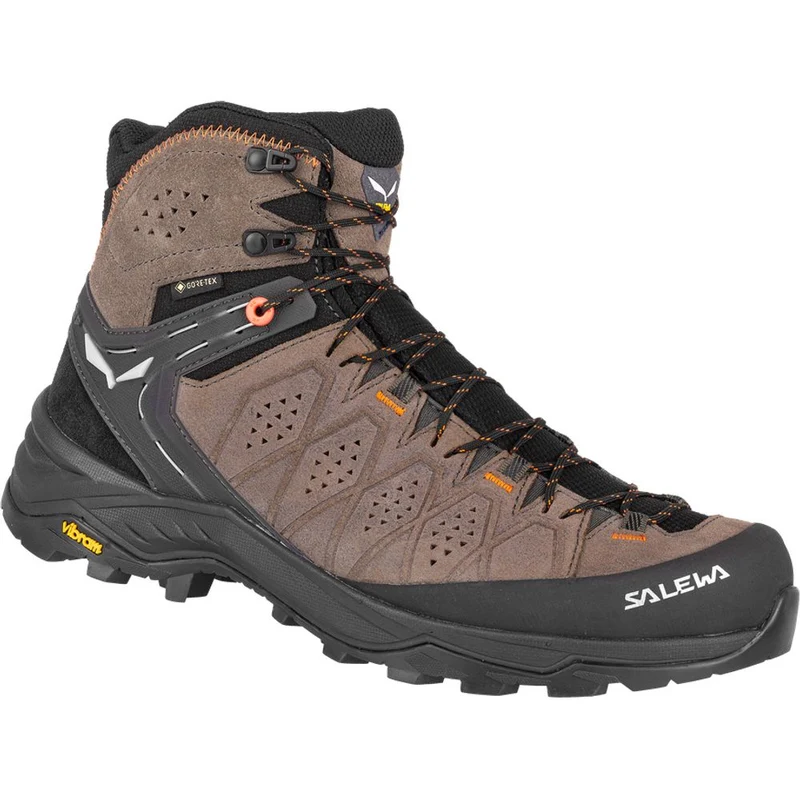 Salewa MS Alp Trainer 2 Mid GTX Herren Wanderschuh wallnut-fluo-orange