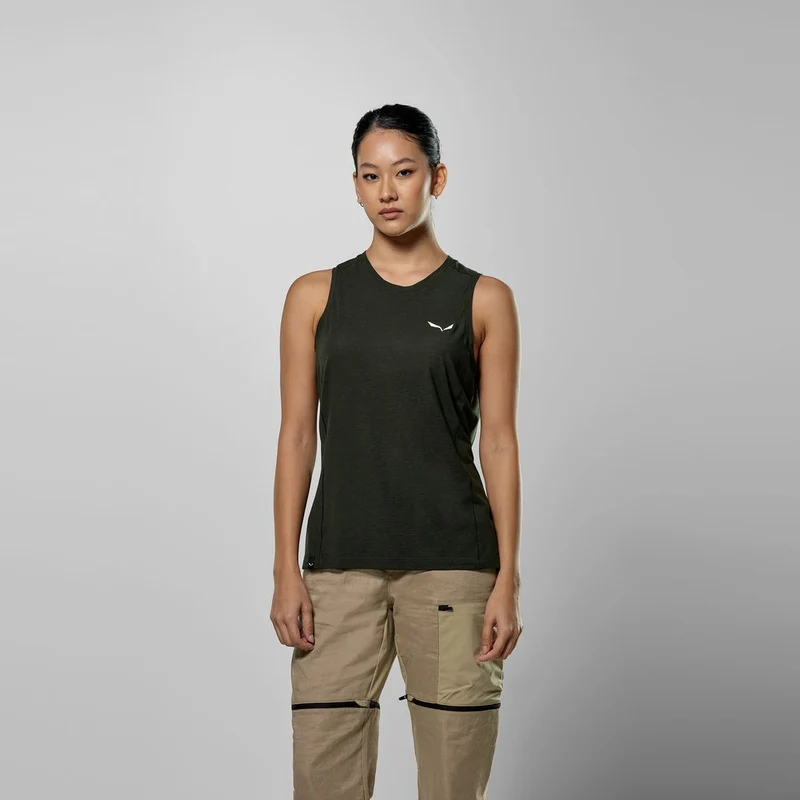 Salewa Puez Dry Damen Tank-Shirt dark-olive