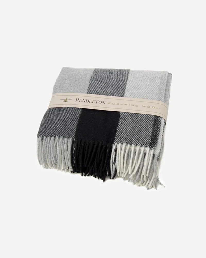 Pendleton Eco-Wise Washable Throw Black / Ivory