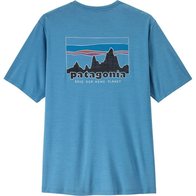 Patagonia M's Cap Cool Daily Shirt - '73 Skyline Herren T-Shirt shore blue light shore blue x dye