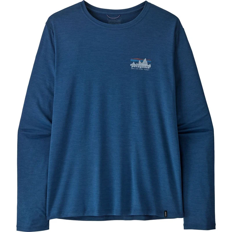 Patagonia M's L/s Cap Cool Daily Shirt - '73 Skyline Herren Langarmshirt clement blue-light clement blue x dye