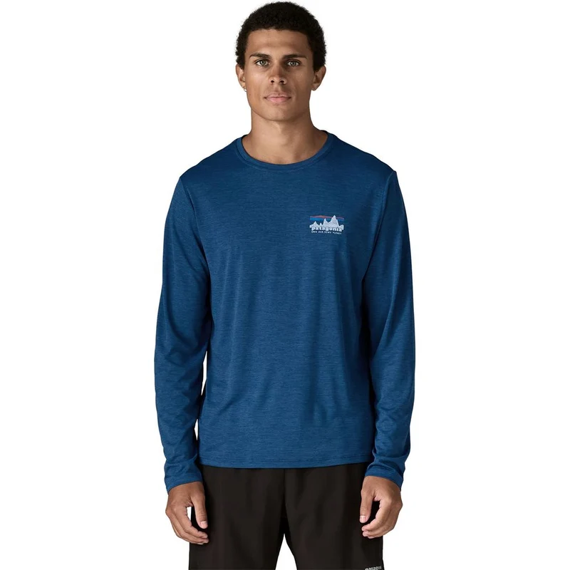 Patagonia M's L/s Cap Cool Daily Shirt - '73 Skyline Herren Langarmshirt clement blue-light clement blue x dye