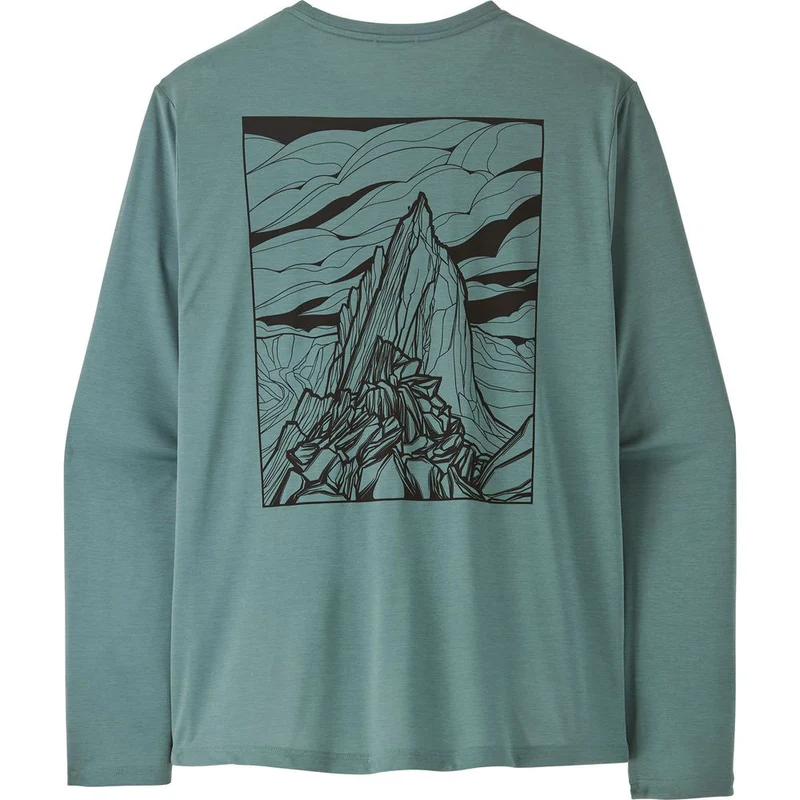 Patagonia M’s Long-Sleeved Capilene Cool Daily Shirt - Cloud Crag Herren Langarmshirt blue sage-light blue sage x dye