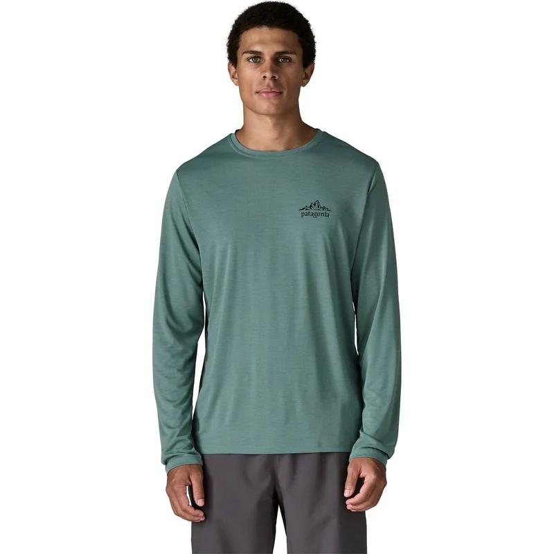 Patagonia M’s Long-Sleeved Capilene Cool Daily Shirt - Cloud Crag Herren Langarmshirt blue sage-light blue sage x dye