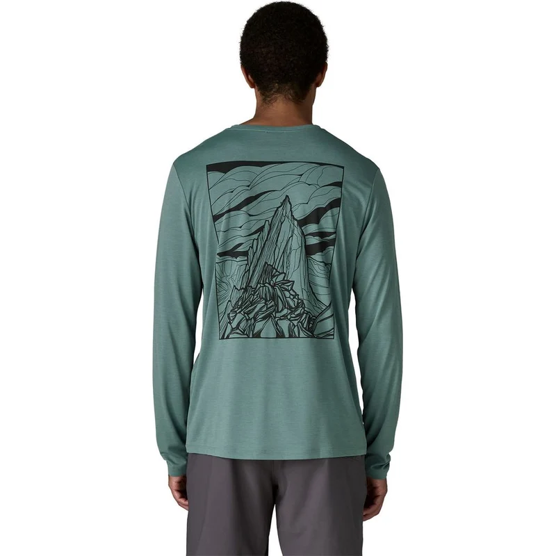 Patagonia M’s Long-Sleeved Capilene Cool Daily Shirt - Cloud Crag Herren Langarmshirt blue sage-light blue sage x dye