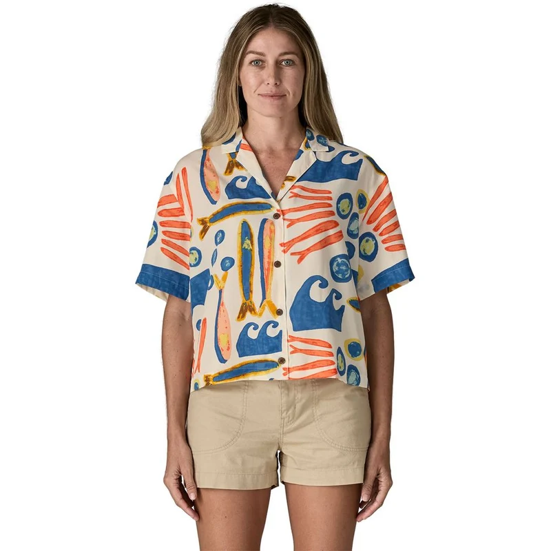 Patagonia W's Tidal Threads Damen Hemd sardines: natural