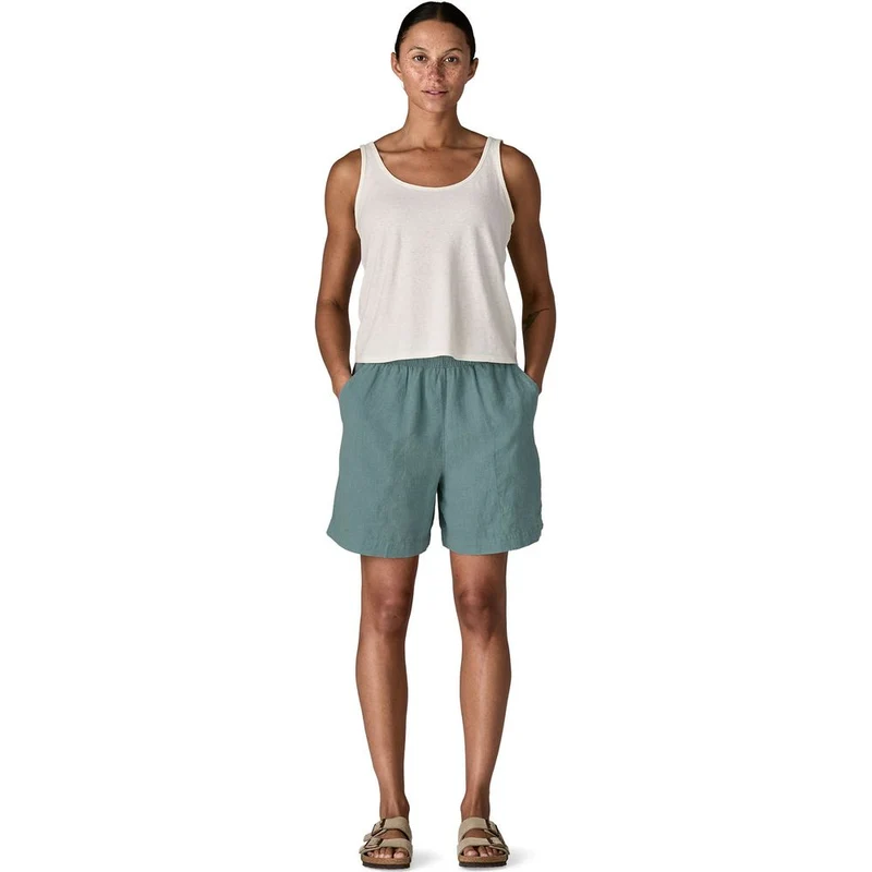 Patagonia W's Garden Island Long Shorts - 6 In Damen Short whole weave: blue sage
