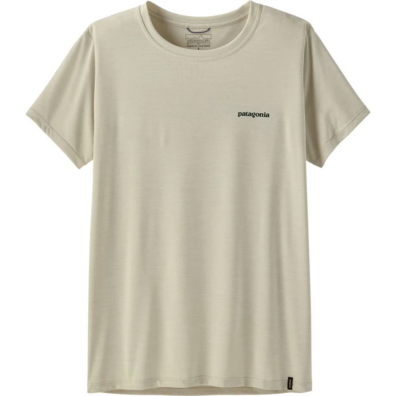 Patagonia W’s Capilene Cool Daily Damen Funktionsshirt - Boardshort Logo dyno white