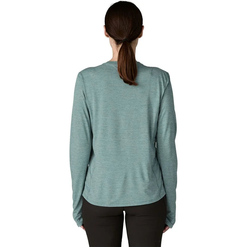 Patagonia W’s Long-sleeved Capilene Cool Sun Damen Longsleeve Shirt nouveau green blue sage x dye