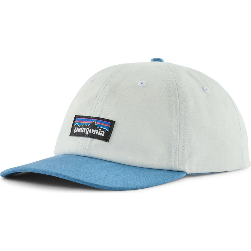Patagonia P-6 Label Trad Cap birch white w shore blue