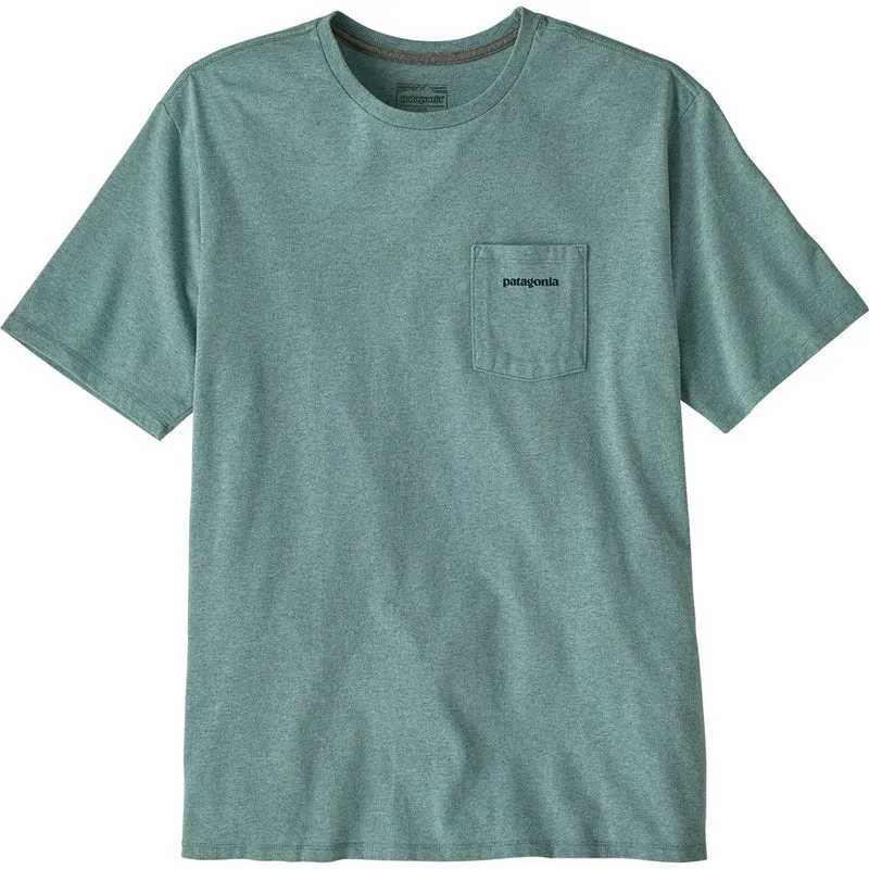 Patagonia M's Boardshort Logo Pocket Responsibili Herren T-Shirt blue sage