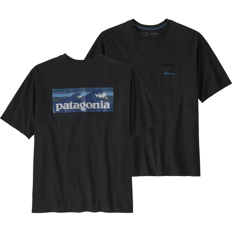 Patagonia M's Boardshort Logo Pocket Responsibili Herren T-Shirt ink black