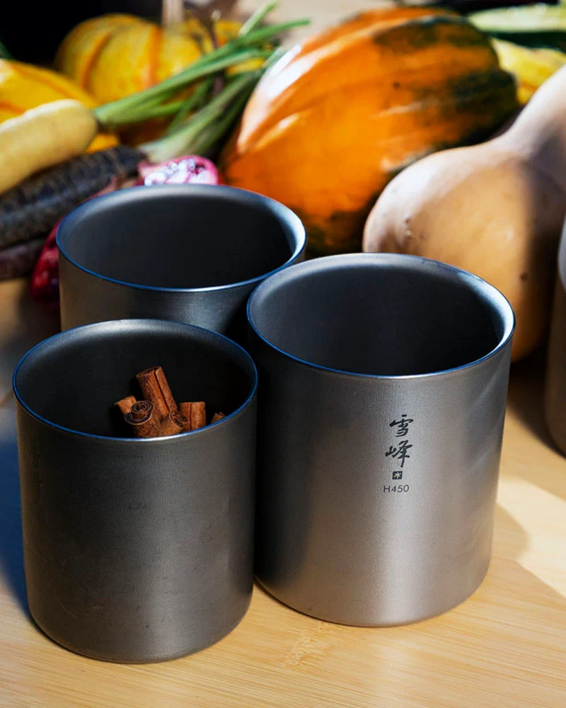Snow Peak Titanium Double Wall H450 Stacking Mug