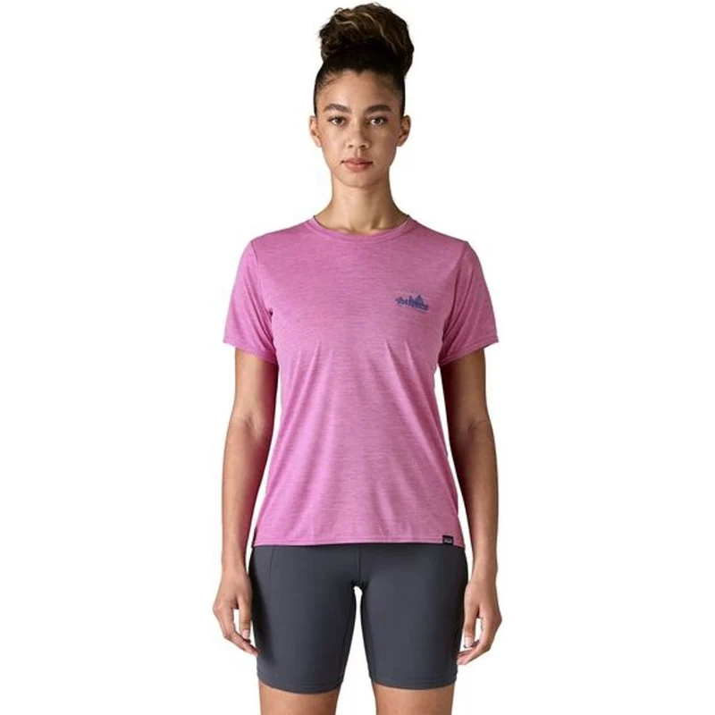 Patagonia W's Cap Cool Daily Graphic Damen T-Shirt '73 skyline: brisk purple x dye