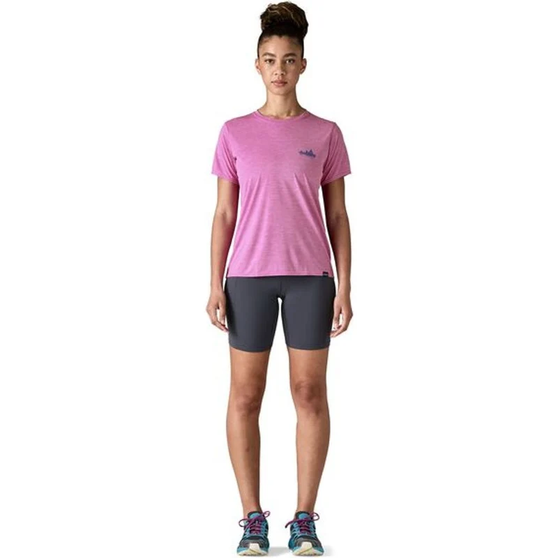 Patagonia W's Cap Cool Daily Graphic Damen T-Shirt '73 skyline: brisk purple x dye
