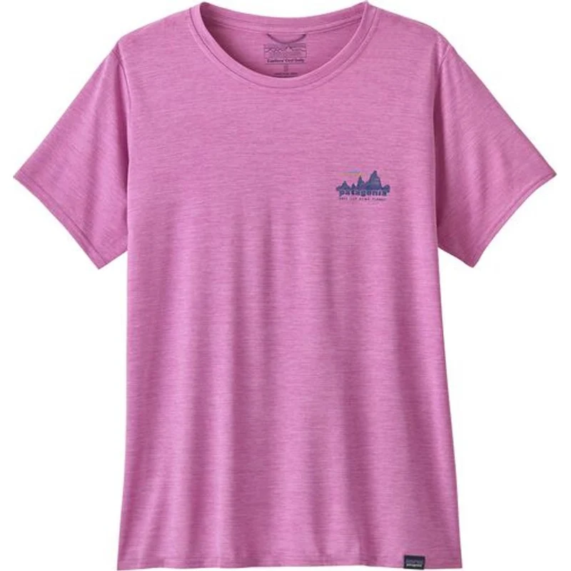 Patagonia W's Cap Cool Daily Graphic Damen T-Shirt '73 skyline: brisk purple x dye