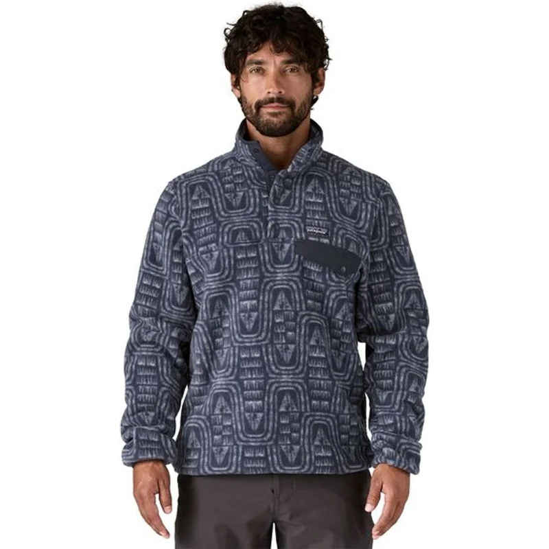Patagonia M's LW Synch Snap-t Herren Fleece-Pullover P/o flow: sunken blue
