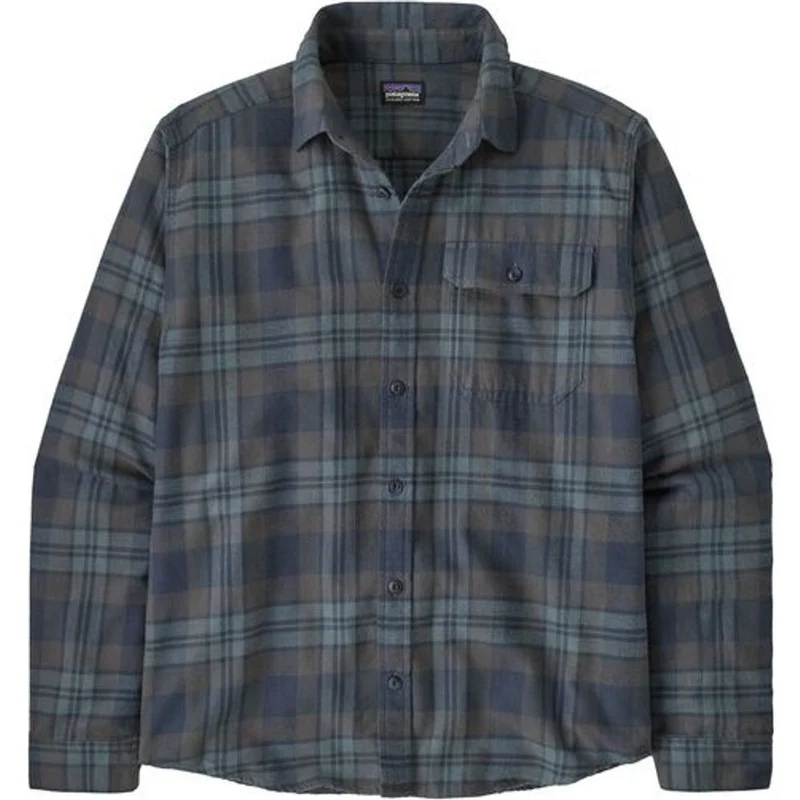 Patagonia M's L/s LW Fjord Flannel Herren Hemd paw: smolder blue