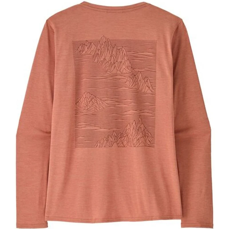 Patagonia W's L/s Cap Cool Daily Graphic Damen Shirt strataspire: moment pink x dye