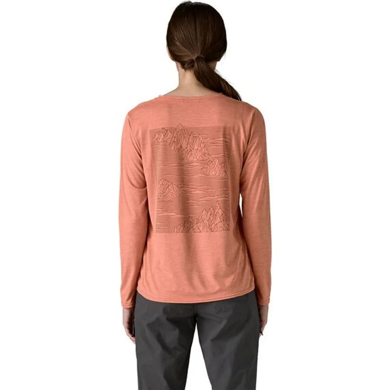 Patagonia W's L/s Cap Cool Daily Graphic Damen Shirt strataspire: moment pink x dye