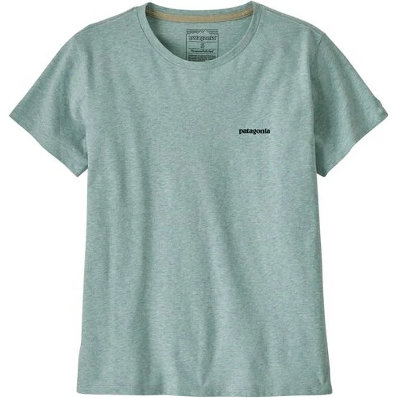 Patagonia W's P-6 Logo Responsibili Damen T-Shirt p-6 outline: virtually blue
