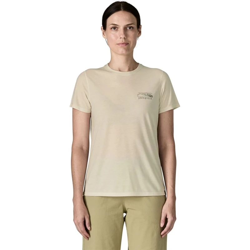 Patagonia W's Capilene Cool Trail Damen T-Shirt - Stratapeaks dyno white