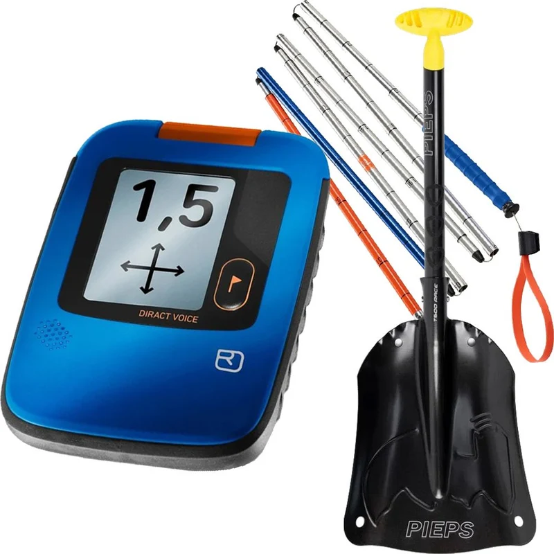 LVS Komplettset Ortovox Diract Voice + Pieps T 500 Race Lawinenschaufel + Alu 240 PFA Sonde