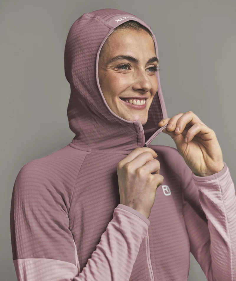 FLEECE LIGHT GRID HOODY W