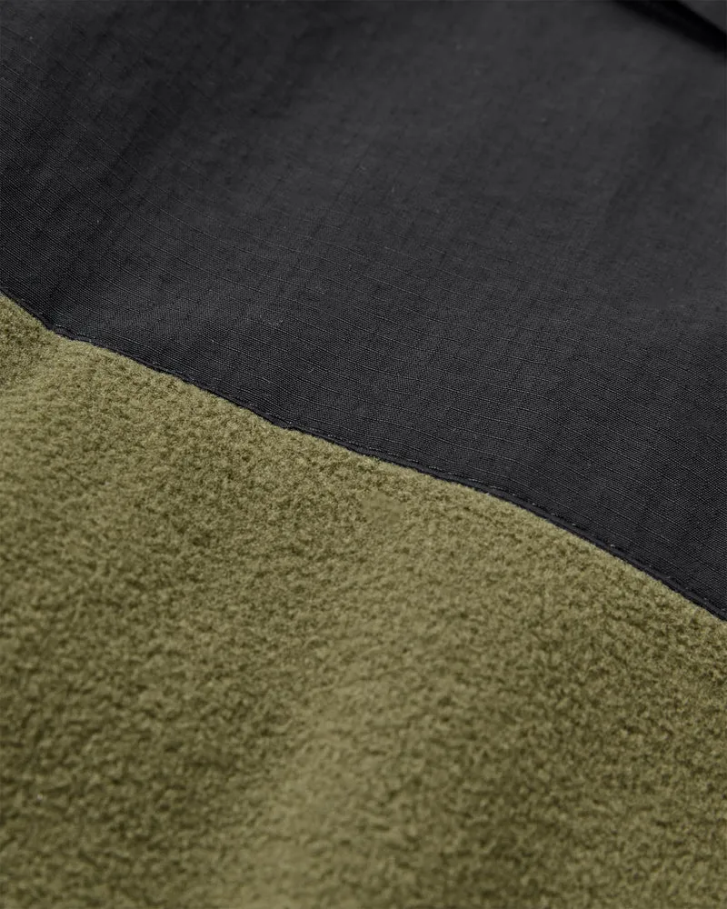 Woodland Hooded 1/2 Zip Recycled Polar Fleece