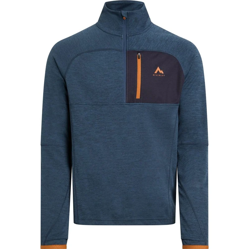 McKinley Herren Langarmshirt Tampo II melange navy