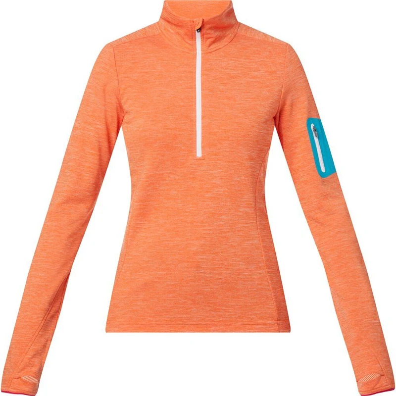 McKinley Damen Langarmshirt Tampo melange orange dark