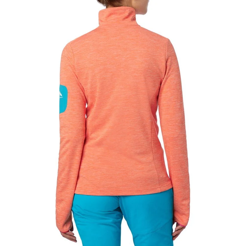 McKinley Damen Langarmshirt Tampo melange orange dark