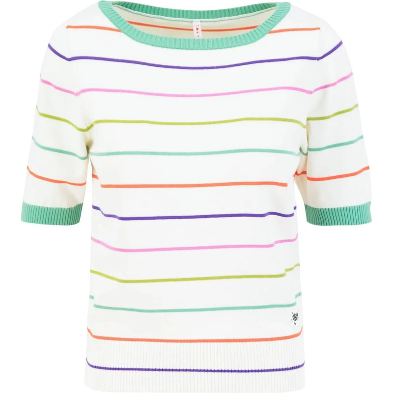 Blutsgeschwister Pretty Preppy Damen T-Shirt rainbow ribbons stripes