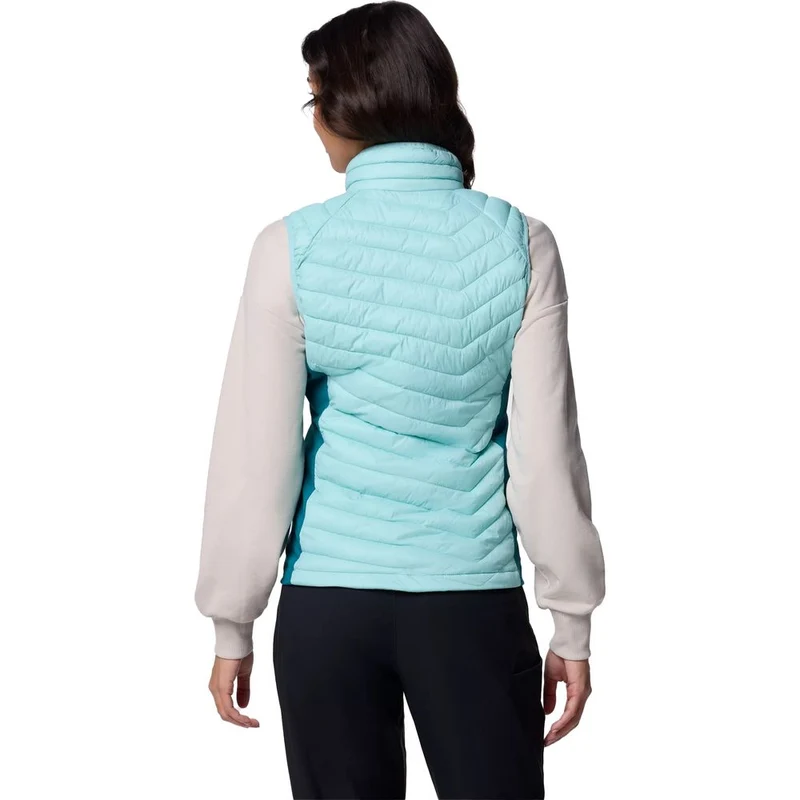 Columbia Powder Pass II Hybrid Damen Weste spray river blue