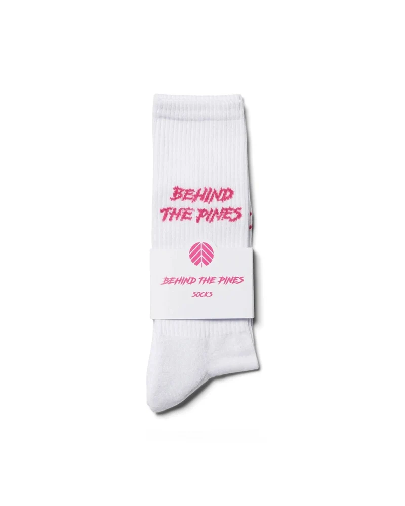 Behind The Pines Sport Socks 80's White / Pink